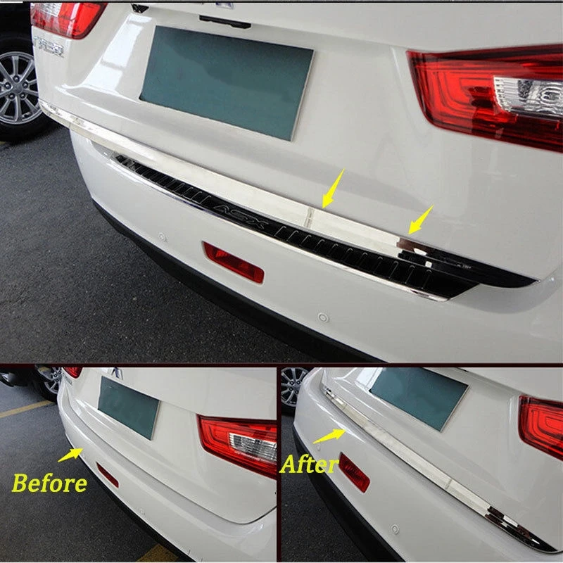 

Car Stainless Rear Boot Door Tailgate Edge Trim Trunk Chrome Strip Decal Fit For 2011~2017 Mitsubishi ASX Car Styling Accessorie