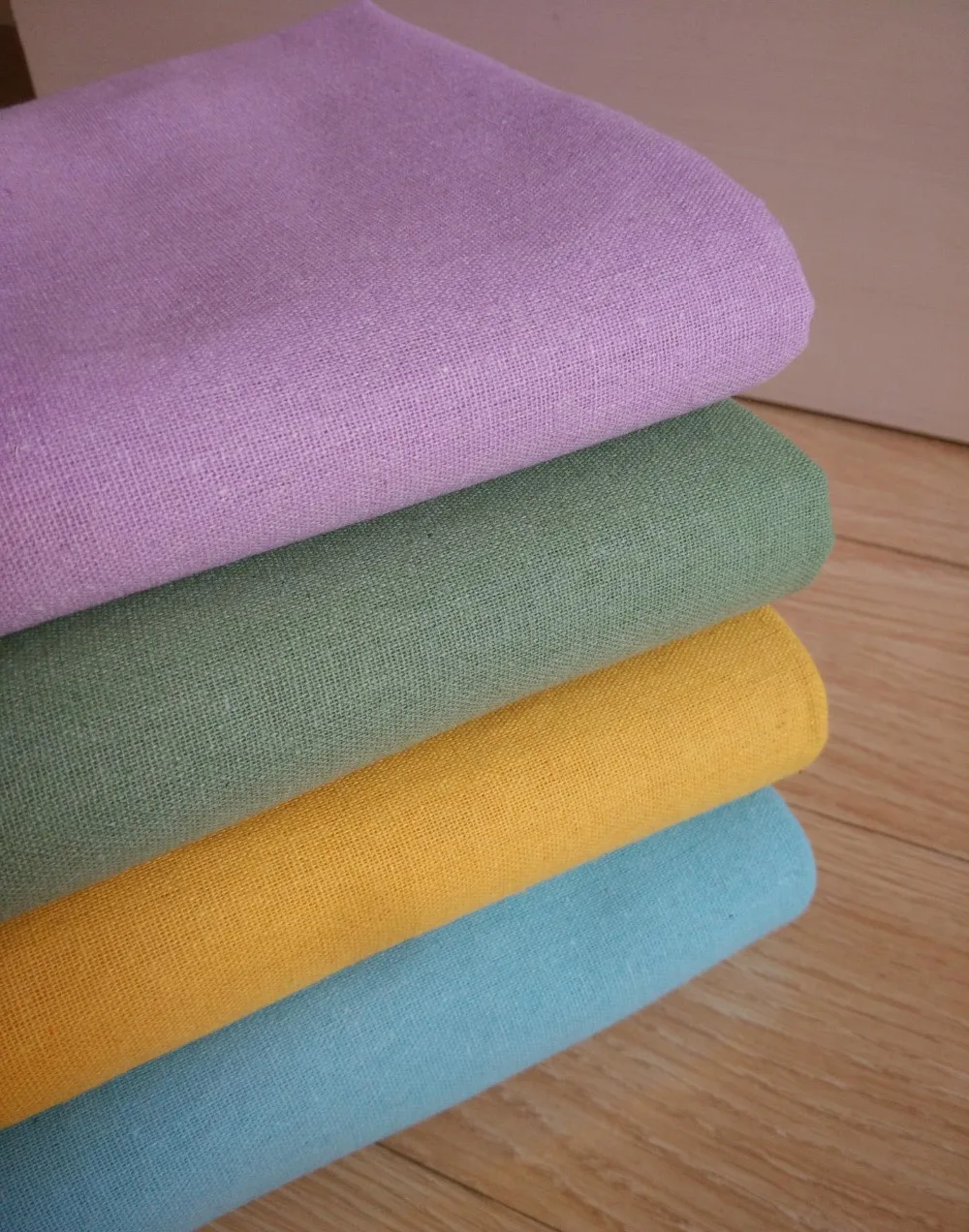 solid color Pattern Cloth Natural Cotton Linen Fabric Quilting