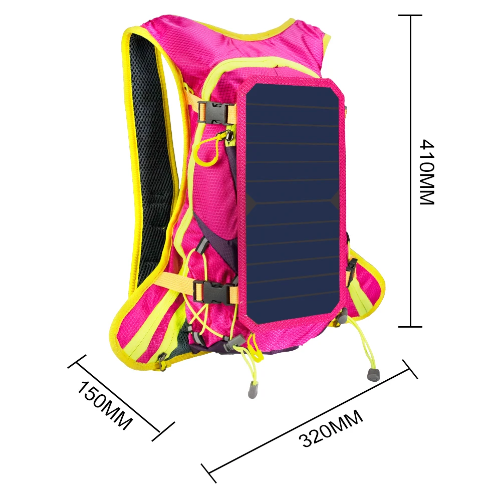 Xinpuguang 6 Вт 6 в розовый рюкзак с солнечной панелью батарея мощность ткань USB зарядное устройство для мобильного телефона Открытый Отдых Путешествия Туризм повербанк солнечный power bank солнечная батарея