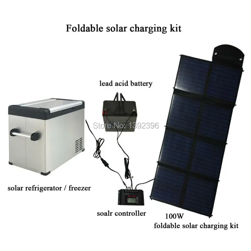 По всему миру, нам 100 W Панели солнечные холодильник складное зарядное устройство комплект поликристаллических караван одеяло, использующее энергию солнца солнечный морозильник