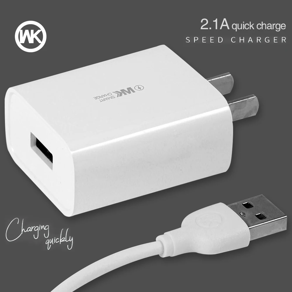 CARGADOR RAPIDO 2.1A CON CABLE PARA MOVIL SMARTPHONE ANDROID O IPHONE APPLE