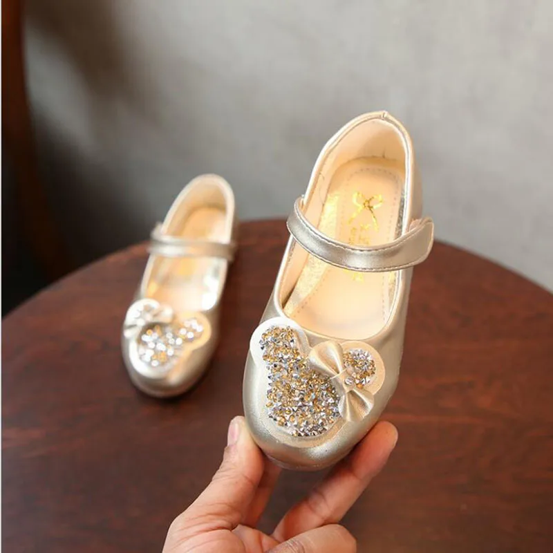 1, 2, 3, 4, 5, 6 лет дети весна осень мода принцесса алмаз кожаная обувь детские школьные Свадебные вечерние туфли для девочек 28