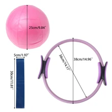 1 комплект фитнес, Пилатес кистевой эспандер полос йога мяч тренажер расширитель