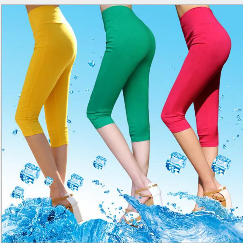 Shikoroleva Leggings Women 3/4 Summer Capri 2020 Solid Candy Color High Waist Cropped Jeggings Plus 6XL 5XL S Brown Pink Red Shikoroleva Leggings Women 3/4 Summer Capri 2020 Solid Candy Color High Waist Cropped Jeggings Plus 6XL 5XL S Brown Pink Red