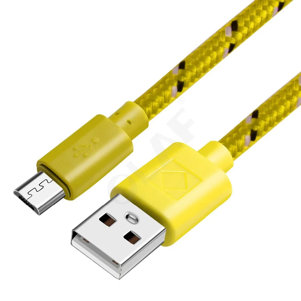 Олаф Нейлон Плетеный Micro USB кабель 1 м/2 м/3 м синхронизации данных USB зарядное устройство кабель для samsung HTC LG Huawei xiaomi телефона Android кабели