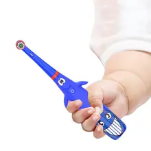 Дети мультфильм шаблон детская электрическая зубная щетка мягкие насадки зубных щеток батарея мощность электрическая зубная щетка