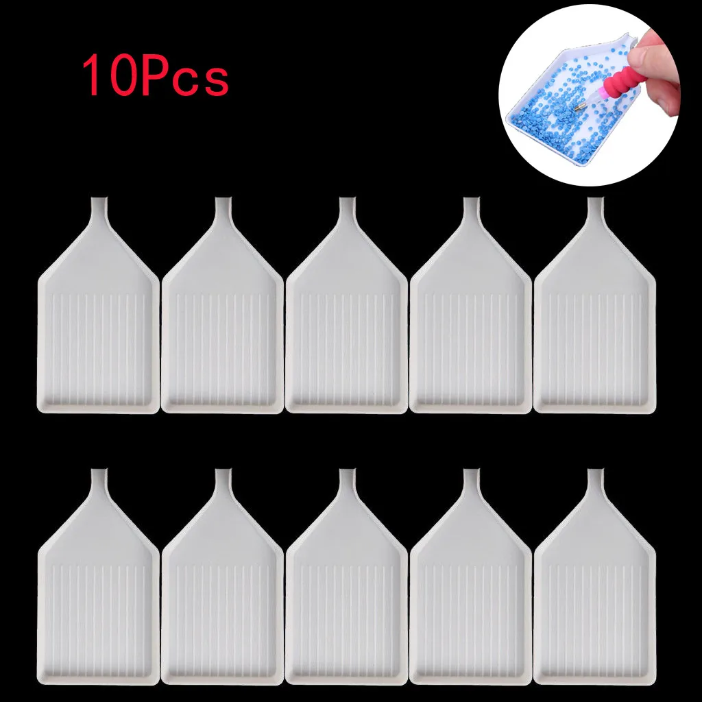 

10pcs 5D Diamond Rhinestone Plate Tray DIY Cross Stitch Nail Art Dotting Tool Diamond Plate Crafts Gifts home decor vase