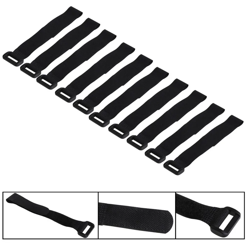 10Pcs 20 2cm Strong RC Battery Tie Down Strap Reusable Antiskid Cable Straps