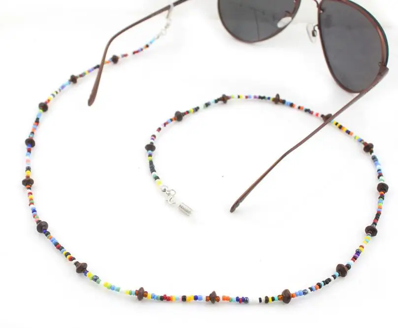 Женский модный, цветной, украшенный бусинами цепочки для очков девушки eyeweares солнцезащитные очки цепочка для очков держатель шнура шейный ремень веревка