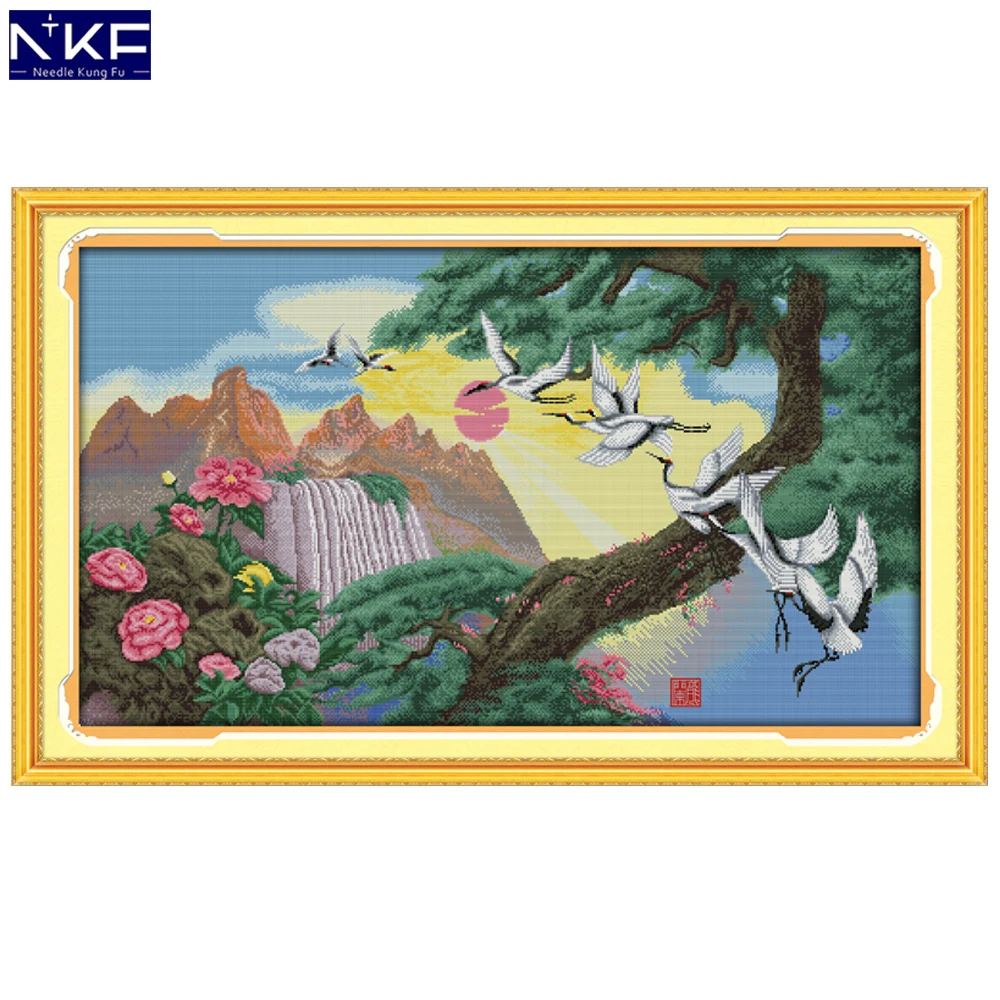 NKF The Soaring Aspiration Animal Pattern Handmade Craft Needlework Cross Stitch Embroidery Kit for Home Decor | Дом и сад
