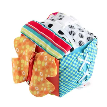 

Colorful Butterfly Zipper Educational Blocks Toy Baby Kid Simulation Plush Toy Cloth Lace Cognition Blocks Square Ball