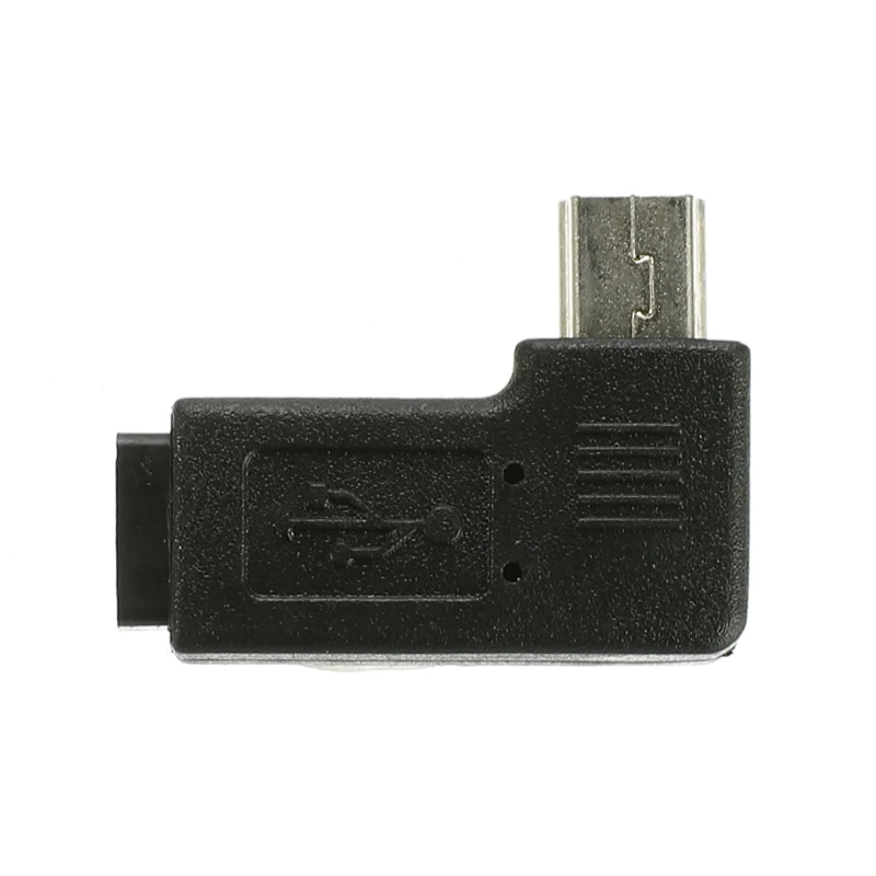 Левый/адаптер с прямым углом Mini A 5 Pin male to Micro B 5 Pin feMale 90 градусов адаптер