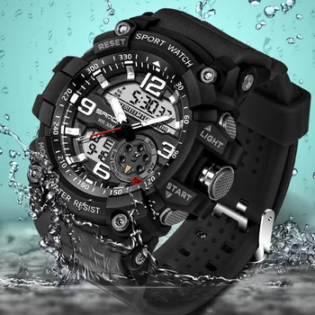 

SANDA Sports Men's Watches Top Brand Luxury Military Quartz Watch Men Waterproof S Shock Wristwatches relogio masculino