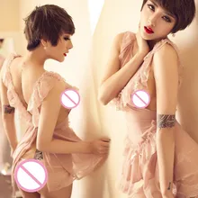 Сексуальное женское белье Эротическая одежда сексуальный костюм горничной повара искушение кружевное платье с открытой спиной с груди сексуальное нижнее белье одежда для маскарада