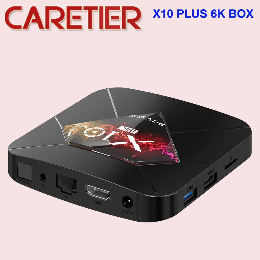 ТВ приставка X10 Plus Android 9 0 4 Гб + 32 ГБ/64 ГБ Allwinner четырехъядерный процессор Wi Fi 3D