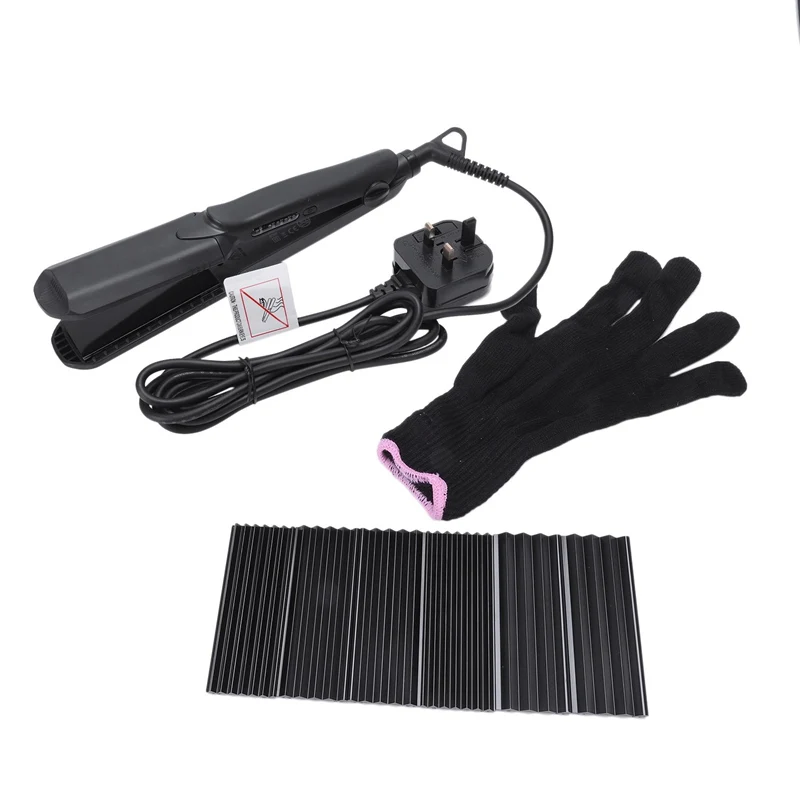 

4 In 1 Hair Straightener Electric Splint Corn Whisker Plate Changeable Plate Perm Wave Curler