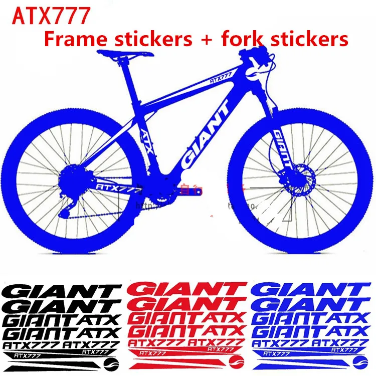 Whole Set Carbon Fat Frames Cover Mtb Bike Frame Reflective Stickers