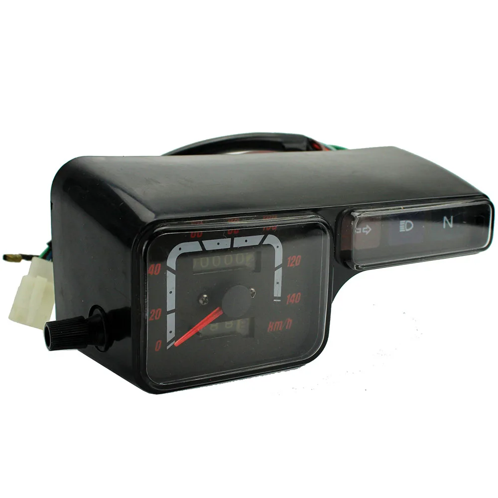 Motorcycle Speedometer/Kilometer Gauge Tachometer Assembly w/ Turn