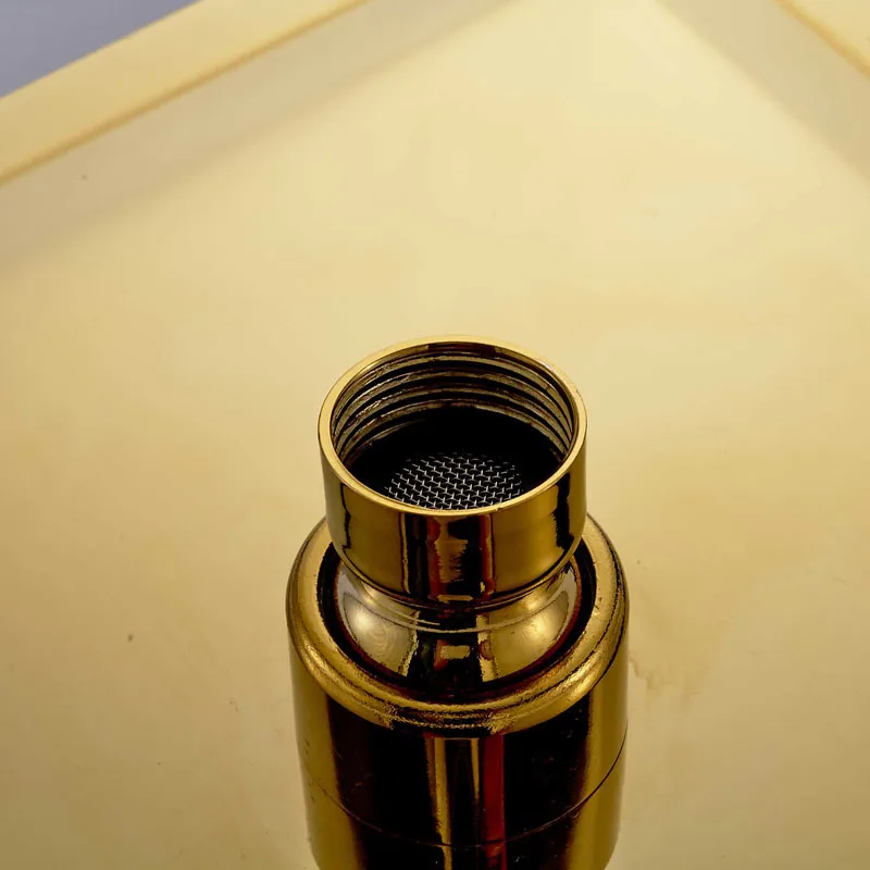 Золотой дождевой душевой набор с одной ручкой для ванной комнаты Водопад Дождь душ смесители с ручной душ Скрытая установка душевой кран