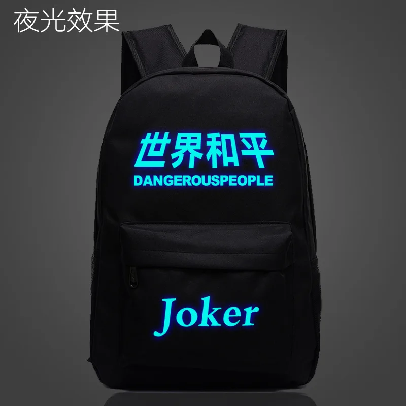 

IVYYE Peace Fashion Oxford Backpacks Shine Rucksacks Night Light Backpack Casual Luminous Travel Knapsack Unisex Gifts New