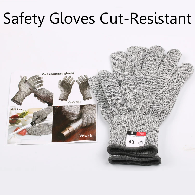

Grey Man Working Safety Gloves Cut-Resistant Protective Stainless Steel Wire Butcher Anti-Cutting Gloves EDC Camping Equipment