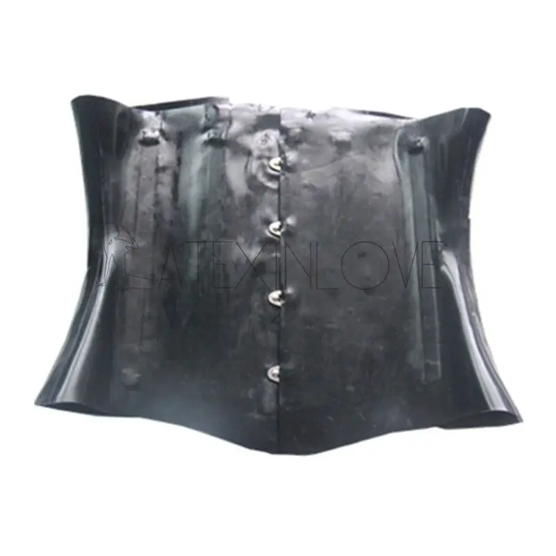 1mm Thickness Black Latex Womens Corsets Fetish With Keel For Unique