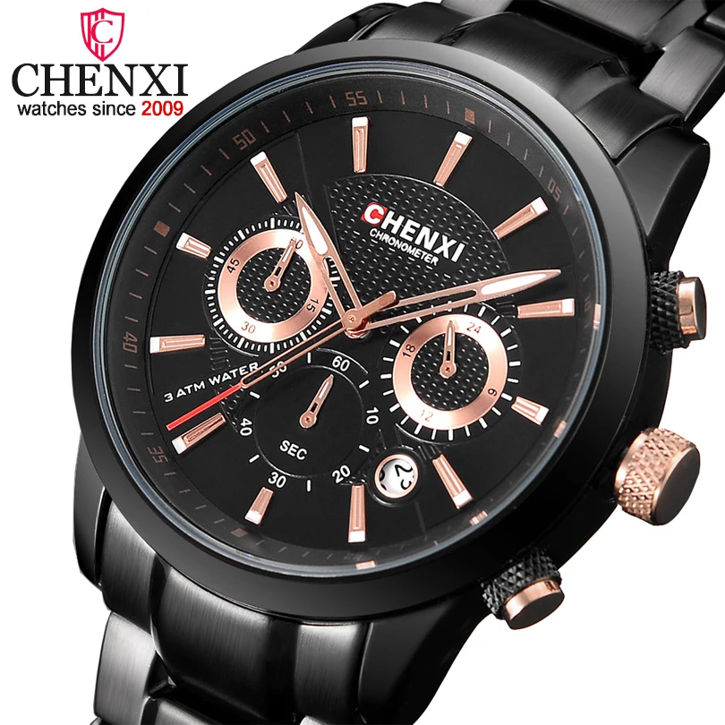 

CHENXI Watches Men Top Luxury Brand Business Military Quartz Watch Mens Sports Dress Wristwatches Man Clock relogio masculino