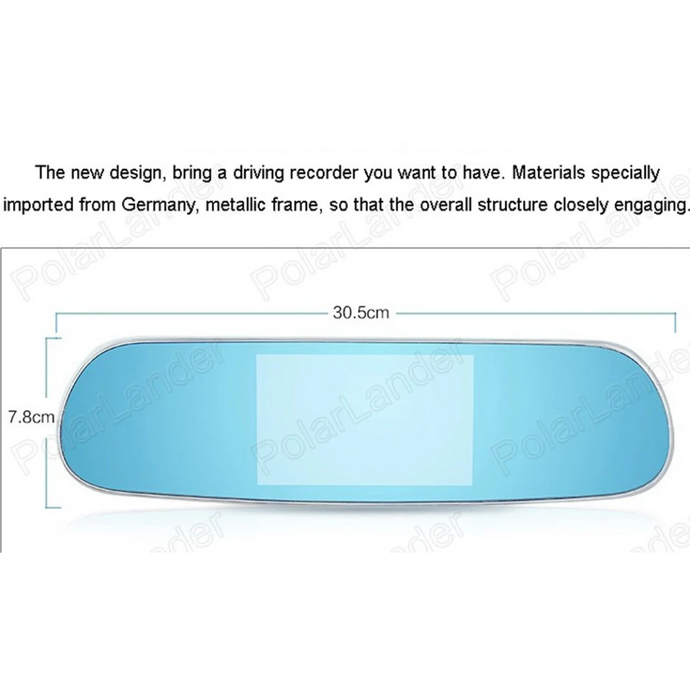 

Dash Cam Dual Camera DVR 5 inch Parking Rearview Mirror HD Touch Android GPS WiFi FM