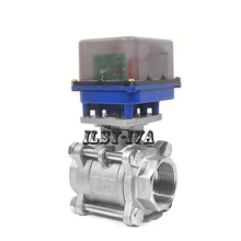 DN40 DC12V/24 V нержавеющая сталь из 3 предметов типа Электрический шаровой кран с 3 или 4 проводной контроль