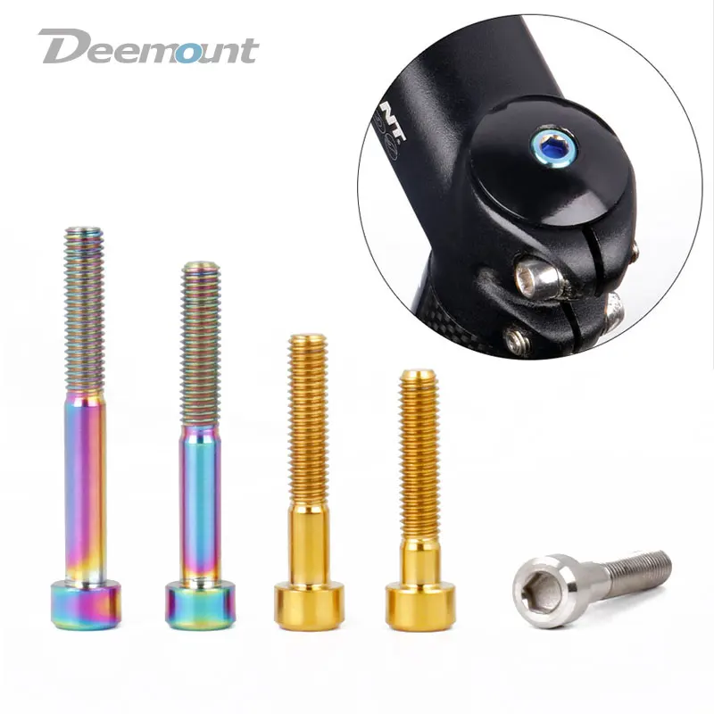 Титановые болты Deemount 2 шт. M6 30/35/40/45/50 мм для крепления велосипедной гарнитуры