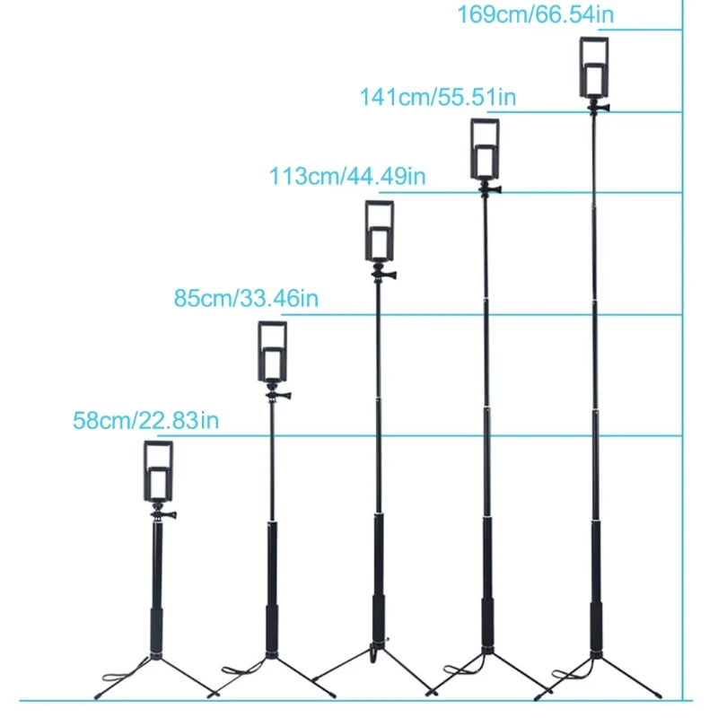 1,5 м/2 м Выдвижная селфи палка штатив подставка для iPhone iPad DSLR Android Gopro