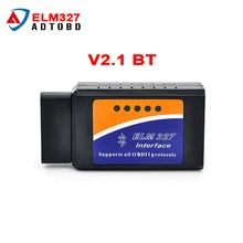 Hot Sale ELM 327 V2.1 Interface Works On Android Torque Elm327 Bluetooth OBD2/OBD II/OBD 2 Diagnostic Tool Car Scanner Tool