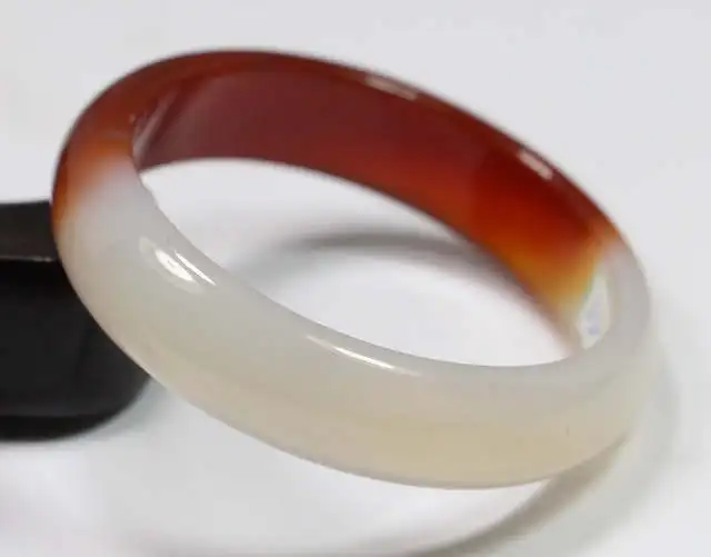 

Hot sell ->@@ 58MM VERY FINE RARE NATURAL WHITE RED JADEITE JADE BRACELET BANGLE #A211 NEW -Top quality free shipping