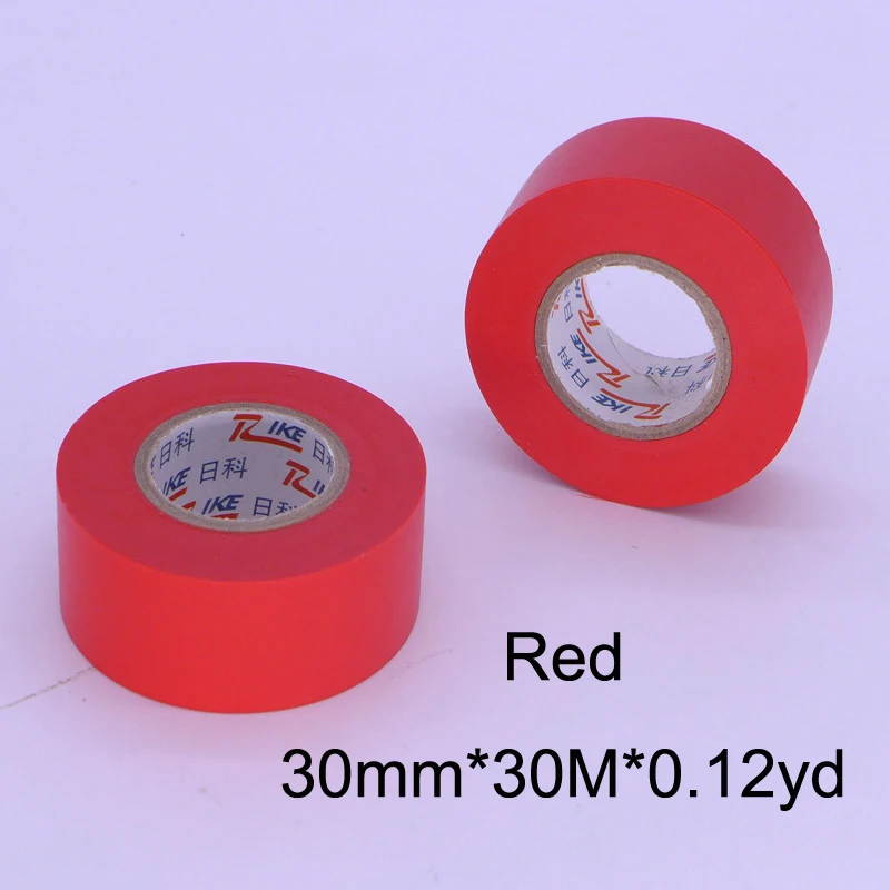 Высокое качество 50 мм* 30 м* 0.12yd экспорт по всему миру электрические изоляционные водонепроницаемые ленты - Цвет: Red