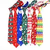 2022 Brand New Red Christmas Tie Polyester Print Santa Claus Christmas Tree Christmas Elk Christmas Gift Ties 12Colors ► Photo 1/6