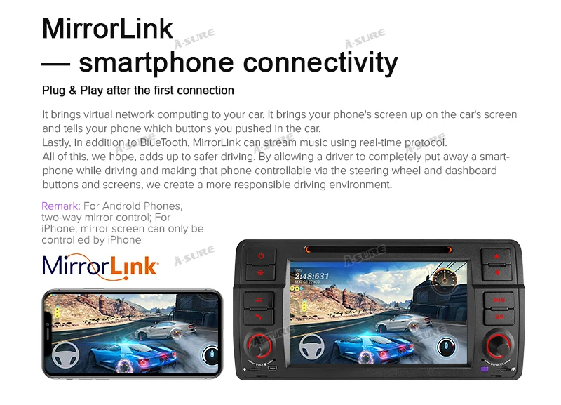 Clearance A-Sure 7 Inch 2 Din Android 9.0 Car Auto Radio GPS DVD Player Sat Stereo Navigation For BMW E46 1998-2006 M3 DAB+ 32GB ROM 15 Clearance A-Sure 7 Inch 2 Din Android 9.0 Car Auto Radio GPS DVD Player Sat Stereo Navigation For BMW E46 1998-2006 M3 DAB+ 32GB ROM 15