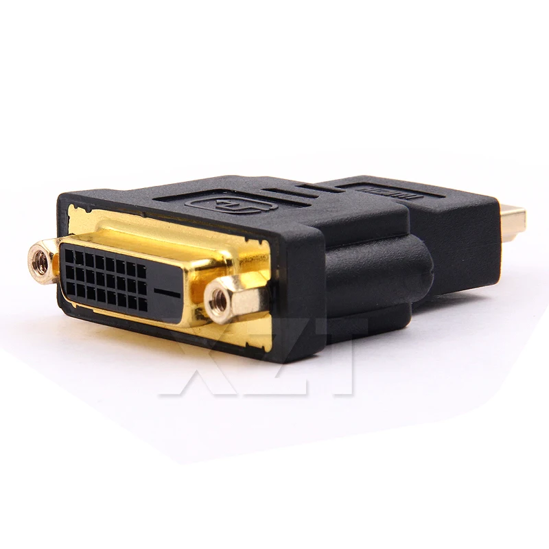 Новейший позолоченный конвертер 1080P DVI 24 + 5 штекер-HDMI гнездо HDMI-DVI адаптер конвейер