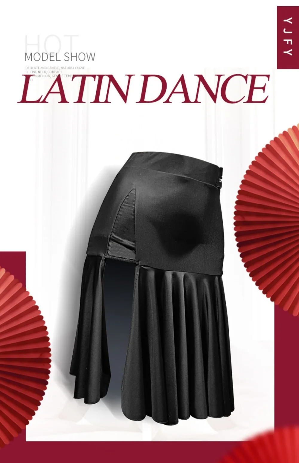 Юбка для латинских танцев для женщин черная юбка для Фламенго Румба/Сальса/современный танцевальный костюм Vestido Flecos юбка для взрослых VDB448