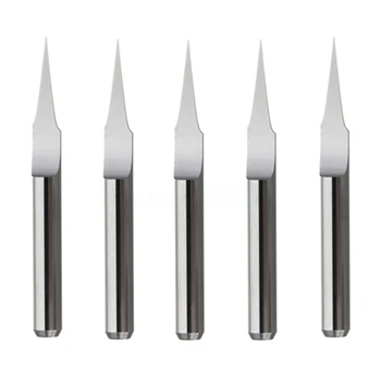 

LIXF-5Pcs Carbide Engraving Bits V-Shape Model scribing knife Tool 10 Degree 0.1mm