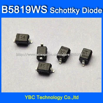 

200pcs/lot B5819WS 1A/40V 1N5819 SMD Schottky Diode SOD-323 Small Size S4