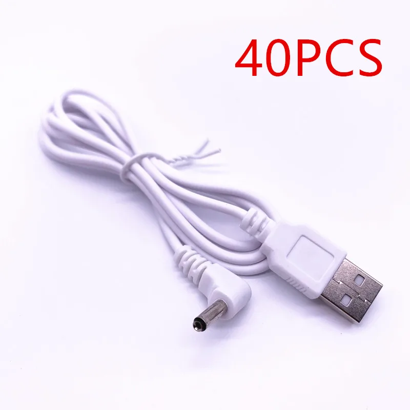 Белый кабель питания от USB A к DC 3 5 мм/1 35 мм вольт Barrel Jack 100 см фута|Переходники и