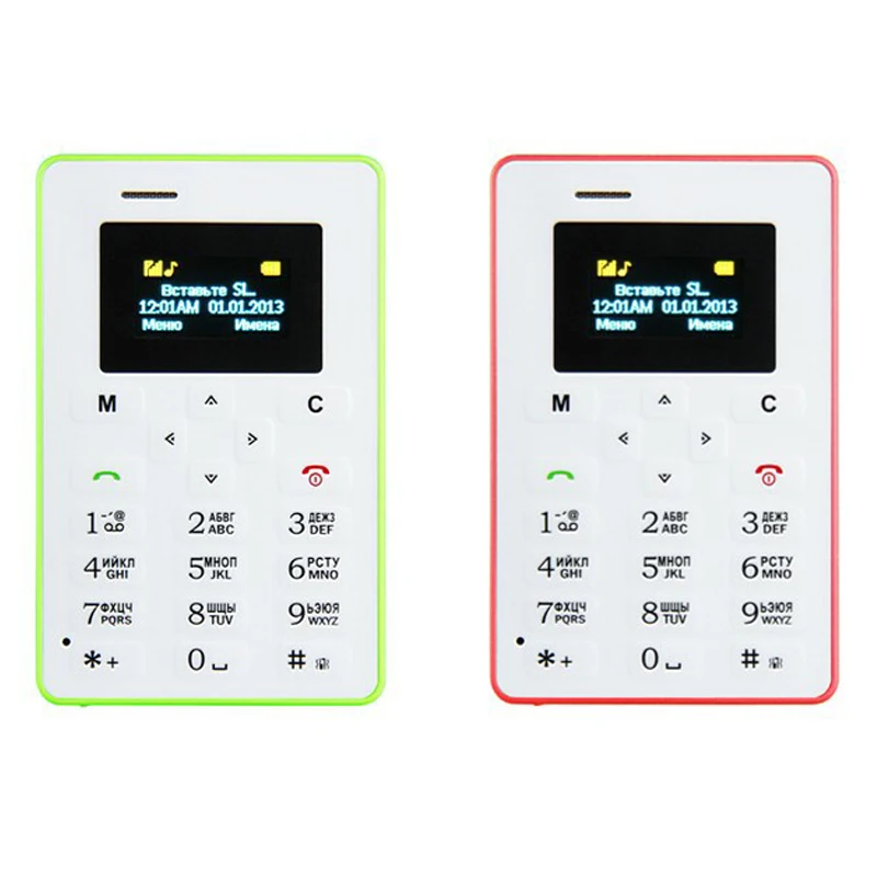 Мобильный телефон с русской клавиатурой AEKU M5, карта 4,5 мм, Ультратонкий карманный мини-телефон, четырехдиапазонный мобильный телефон с низким уровнем излучения AEKU M5