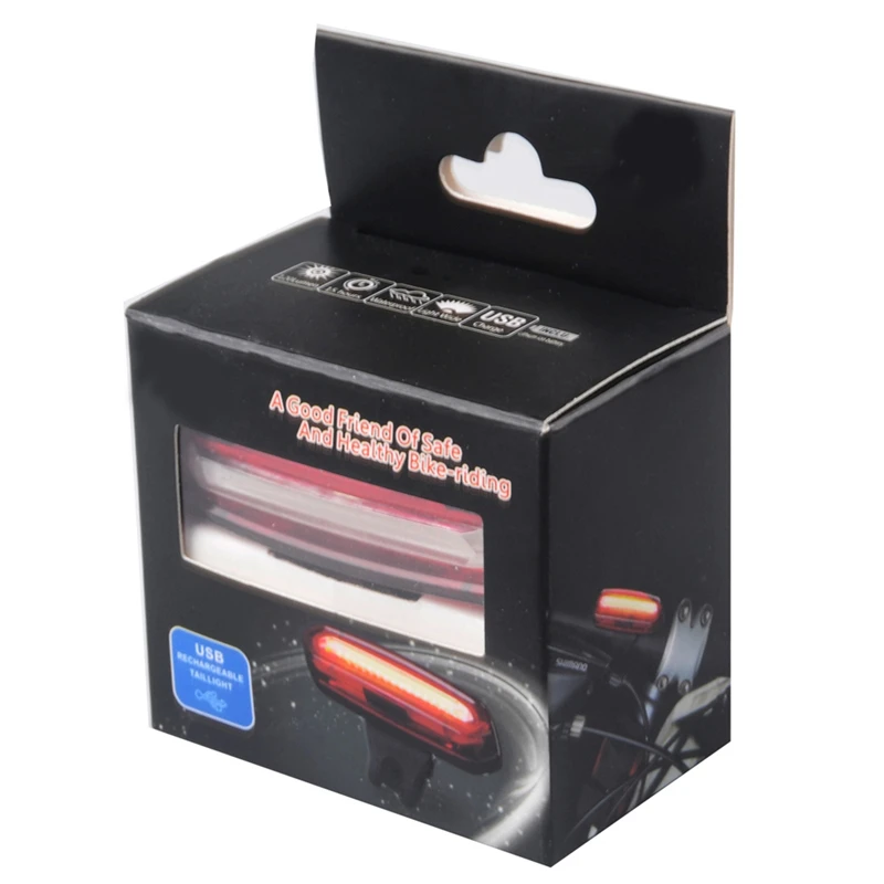 Ни один красный светодиодный велосипед светильник USB Перезаряжаемые