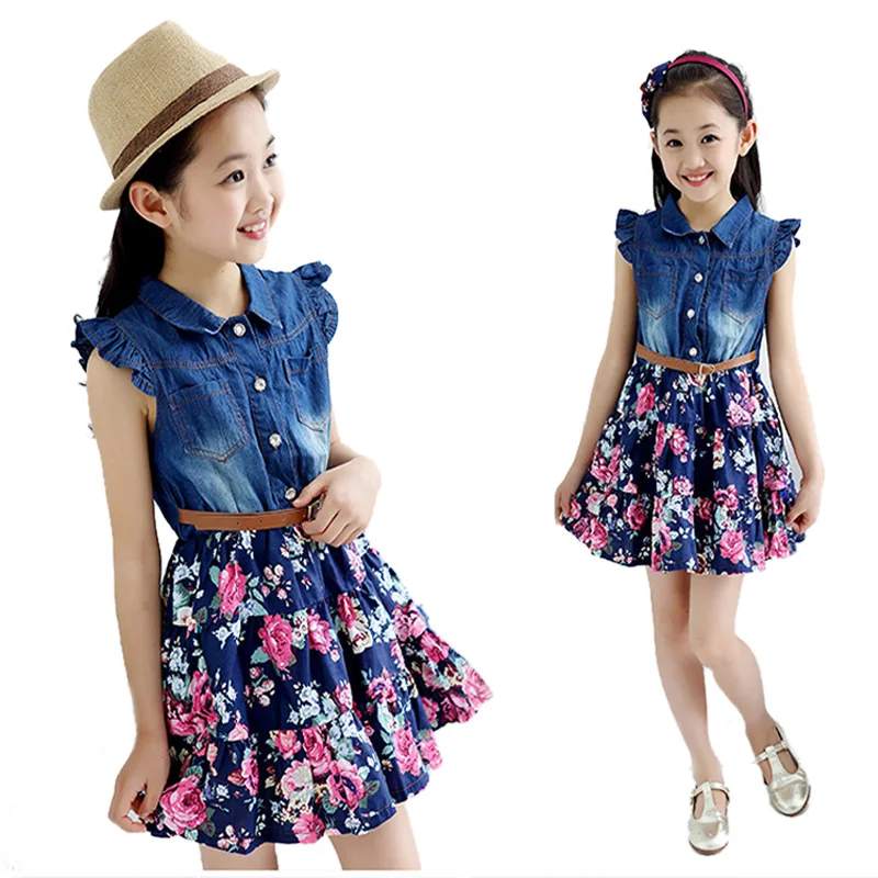 Aliexpress.com : Buy 2017 Summer Teenage Girl Dress Denim ...