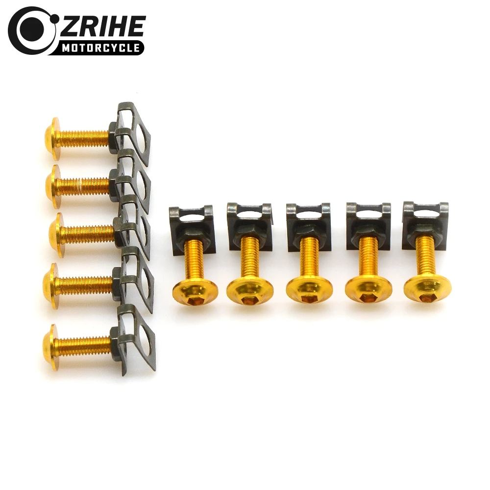 

10 PCS Motorcycle Parts Fairing Bolts Spire Speed Clips Screw Nuts For DUCATI Monster 696 600 750 900 Dark/City 620 900 City/I.E