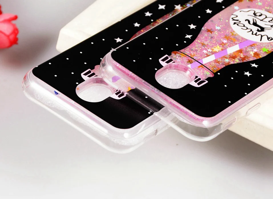 WhaY Quicksand Case For Samsung Galaxy J7 2017 J730 Cover Silicone Bottle Liquid Glitter Phone Case For Samsung J7 2017 Coque    (5)