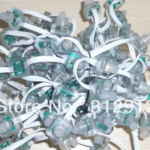 DC12V вход WS2811 пиксельный узел, 100 шт. нитке, IP68 Номинальная; со всеми черные провода