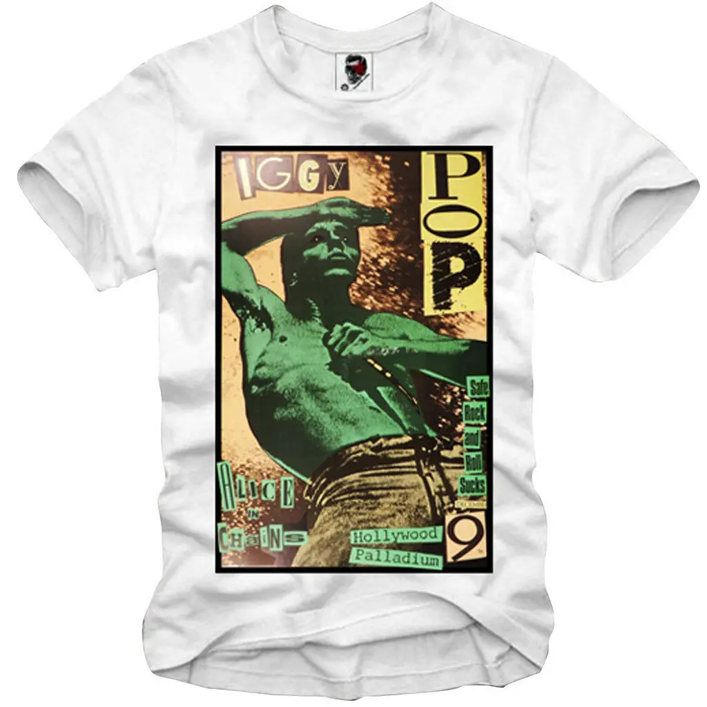 

E1SYNDICATE T-SHIRT IGGY POP THE STOOGES CLASH TATTOO ROCK PUNK FACTORY 2610c