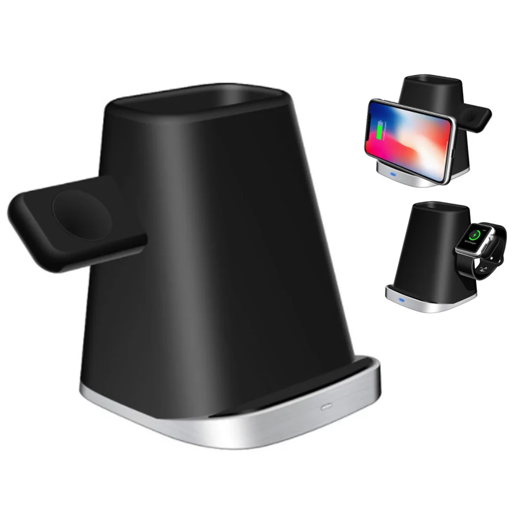 

3 in 1 Wireless Charging Holder Stand Magnetic Phone Charger For AirPods Apple iWatch For Xiaomi Desk Charge Stand Dock
