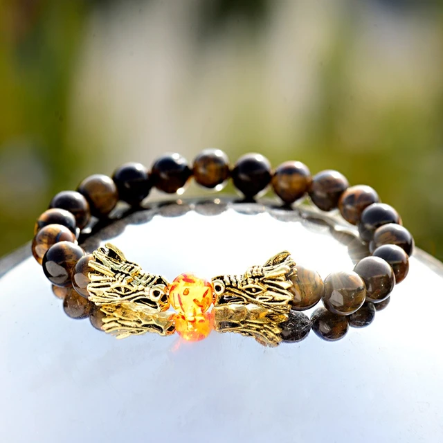 Buy HASKARE Tiger Eye Stone Bracelet Men Women - Natural Energy Stone  Essential Oil Lava Rock Black Onyx Tiger Eye Beads Bracelet Adjustable  Couples (Onyx Tiger Eye (3-Layers)) Online at desertcartINDIA